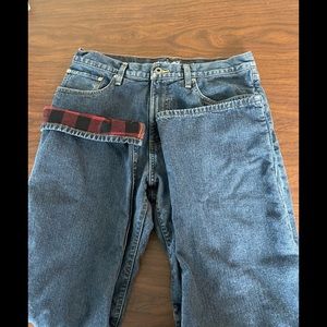 Eddie Bauer flannel lined jeans